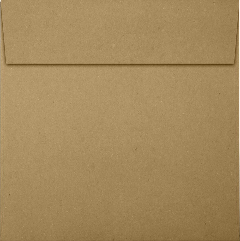 LUXPaper Square Invitation Envelopes | Peel & Press | 5 1/2" x 5 1/2" | Grocery Bag Brown | 70lb. Text | 50 Qty - Image 2